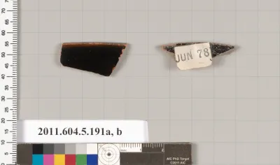 Terracotta rim fragments of kylikes (drinking cups)