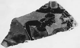 KRATER, COLUMN, FRAGMENT (ATHENIAN, BLACK-FIGURE)