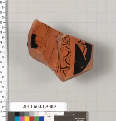 Terracotta fragment of a kylix (drinking cup)