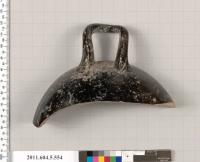 Terracotta fragment of a kylix (drinking cup) or a cup-skyphos (drinking cup?