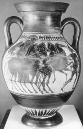 AMPHORA, BELLY, TYPE B (ATHENIAN, BLACK-FIGURE)