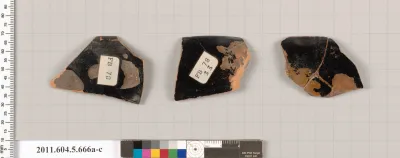 Terracotta rim fragments of kylikes (drinking cups)