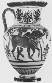 AMPHORA, NECK (ATHENIAN, BLACK-FIGURE)