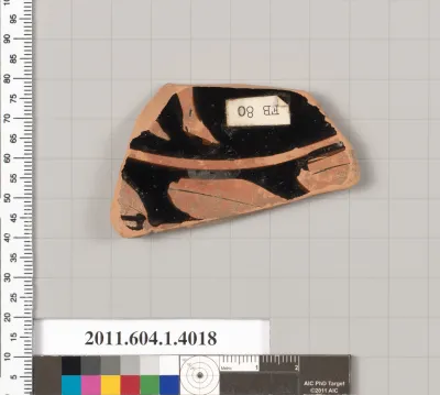 Terracotta fragment of a kylix (drinking cup)