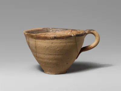 Terracotta one-handled cup
