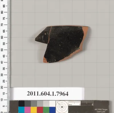 Terracotta rim fragment of a kylix (drinking cup)