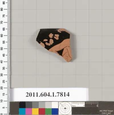 Terracotta rim fragment of a kylix (drinking cup)