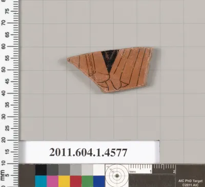 Terracotta fragment of a kylix (drinking cup)