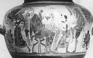 STAMNOS (ATHENIAN, BLACK-FIGURE)