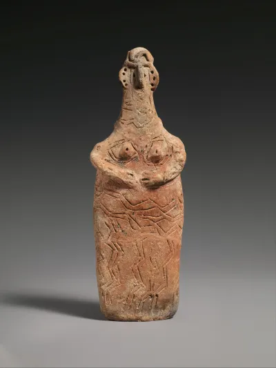 Terracotta plank-shaped figurine