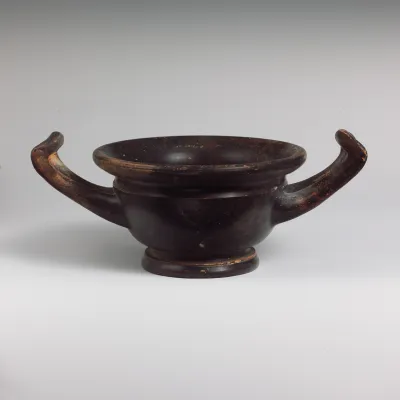 Terracotta cup-kantharos (drinking cup)