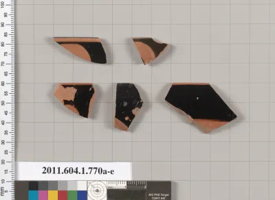 Terracotta rim fragments of kylikes (drinking cups)