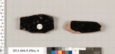 Terracotta fragments of kylikes (drinking cups)