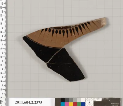 Terracotta fragment of a lekanis (covered dish)?