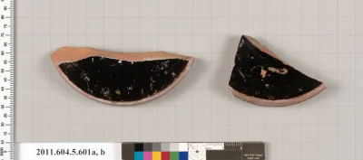 Terracotta fragments of a kylix (drinking cup)