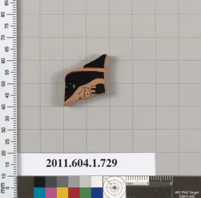 Terracotta fragment of a kylix (drinking cup)