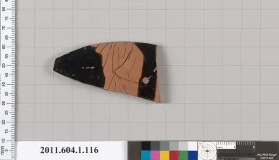 Terracotta fragment of a kylix (drinking cup)