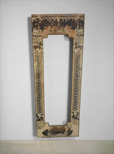 Terracotta sarcophagus rim