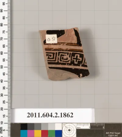 Terracotta fragment of a skyphos (deep drinking cup)