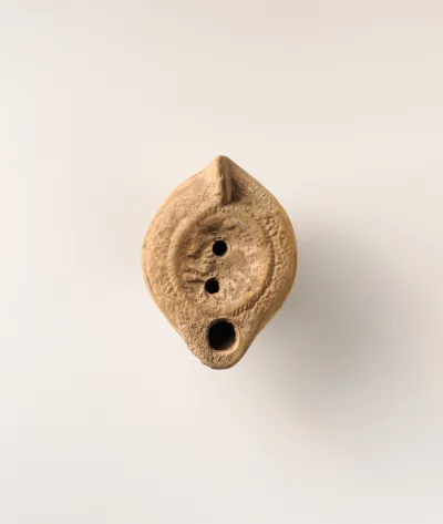 Terracotta oil lamp