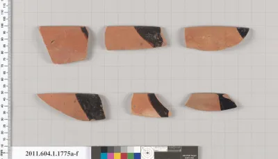 Terracotta rim fragments of kylikes(drinking cups)