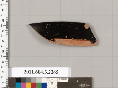 Terracotta rim fragment of a kylix (drinking cup)