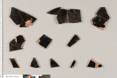 Terracotta fragments of a kylix (drinking cup)