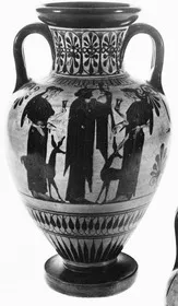 AMPHORA, NECK (ATHENIAN, BLACK-FIGURE)