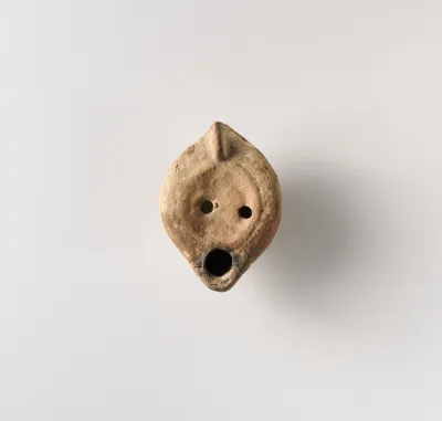 Terracotta oil lamp