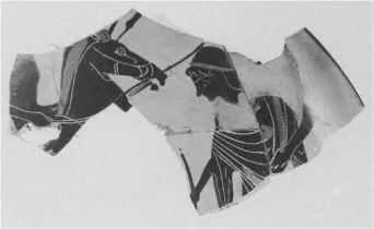 CUP, FRAGMENT (ATHENIAN, BLACK-FIGURE)