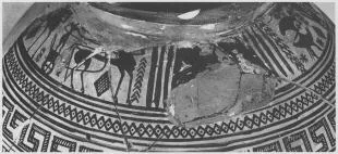 AMPHORA, NECK (ATHENIAN GEOMETRIC, SILHOUETTE)
