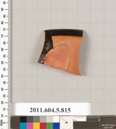 Terracotta rim fragment of a kylix (drinking cup)