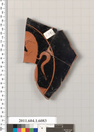 Terracotta fragment of a kylix (drinking cup)