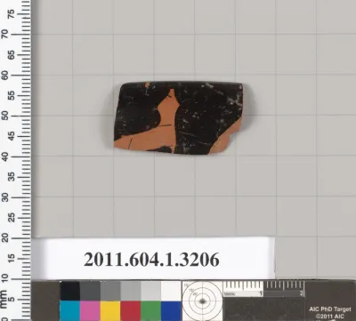 Terracotta rim fragment of a kylix (drinking cup)