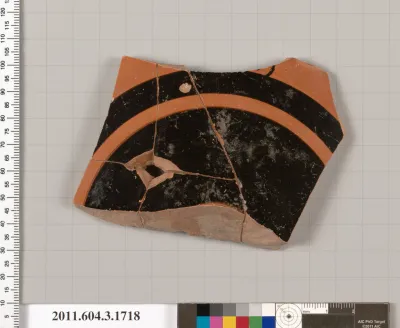 Terracotta fragment of a kylix: Lip cup (drinking cup)