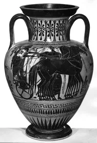 AMPHORA, NECK (ATHENIAN, BLACK-FIGURE)