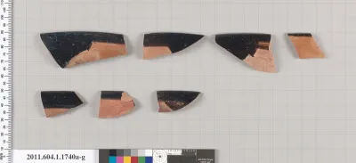Terracotta rim fragments of kylikes (drinking cups)