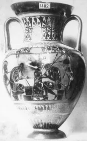 AMPHORA, NECK (ATHENIAN, BLACK-FIGURE)