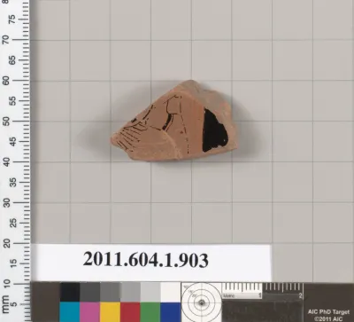 Terracotta fragment of a kylix (drinking cup)