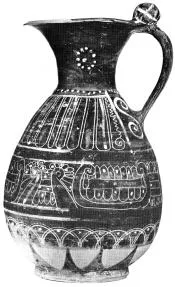 OLPE (ETRUSCO-CORINTHIAN, BLACK POLYCHROME)