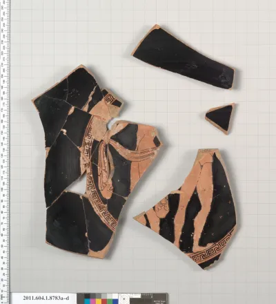 Terracotta fragments of a kylix (drinking cup)