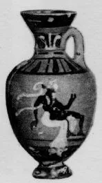 AMPHORA, MINIATURE PANATHENAIC (ATHENIAN, BLACK-FIGURE)
