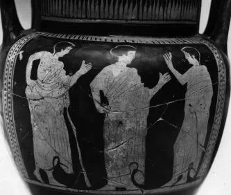 KRATER, COLUMN (ATHENIAN, RED-FIGURE)