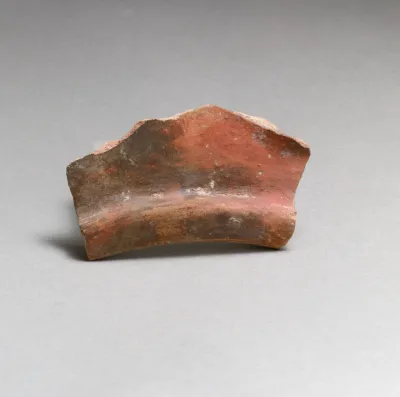 Two terracotta rim fragments from a closed vase