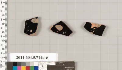 Terracotta fragments of kylikes (drinking cups)