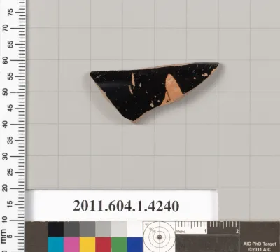 Terracotta fragment of a kylix (drinking cup)