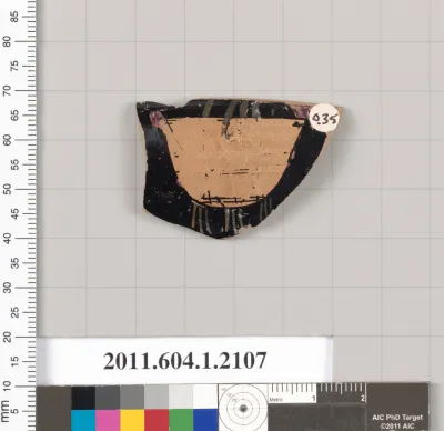 Terracotta rim fragment of a kylix (drinking cup)