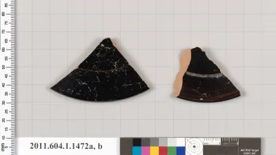 Terracotta fragments of kylikes (drinking cups)