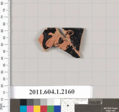 Terracotta rim fragment of a kylix (drinking cup)