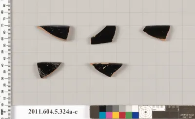 Terracotta rim fragments of kylikes (drinking cups)